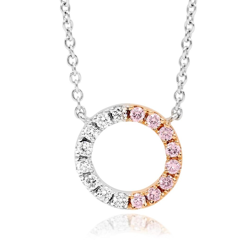 Pink Diamond Circular Necklace