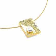 Load image into Gallery viewer, Yellow Gold Keshi Pearl and Diamond Necklace
