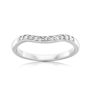 White Gold and Diamond Fitted Ring
