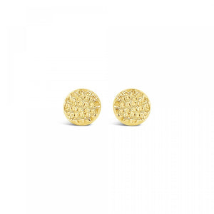 Yellow Gold Disc Studs