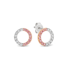 Load image into Gallery viewer, Pink Diamond Circular Earrings
