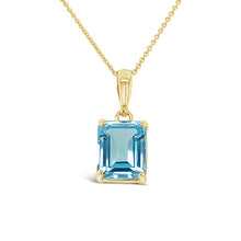 Load image into Gallery viewer, Yellow Gold Sky Blue Topaz Necklace
