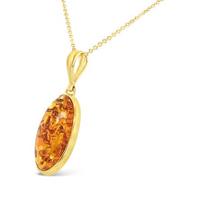 Load image into Gallery viewer, Yellow Gold Amber Necklace
