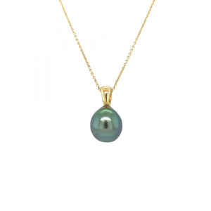 Yellow Gold Tahitian South Sea Pearl Necklace